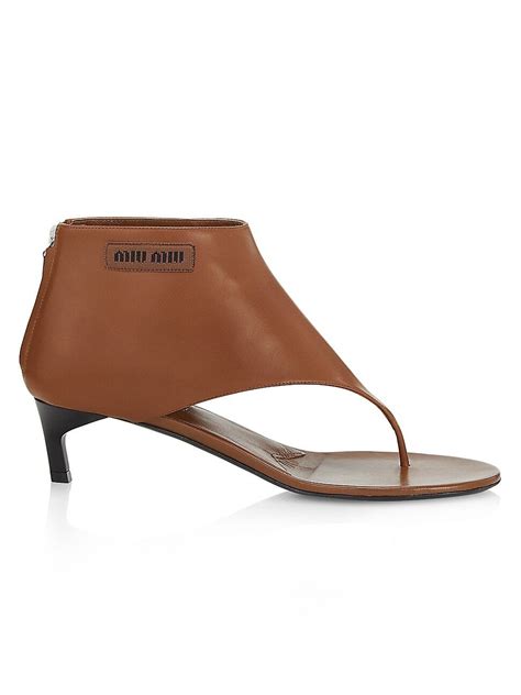 miu miu leder open toe|Shop Miu Miu 45MM Leather Open.